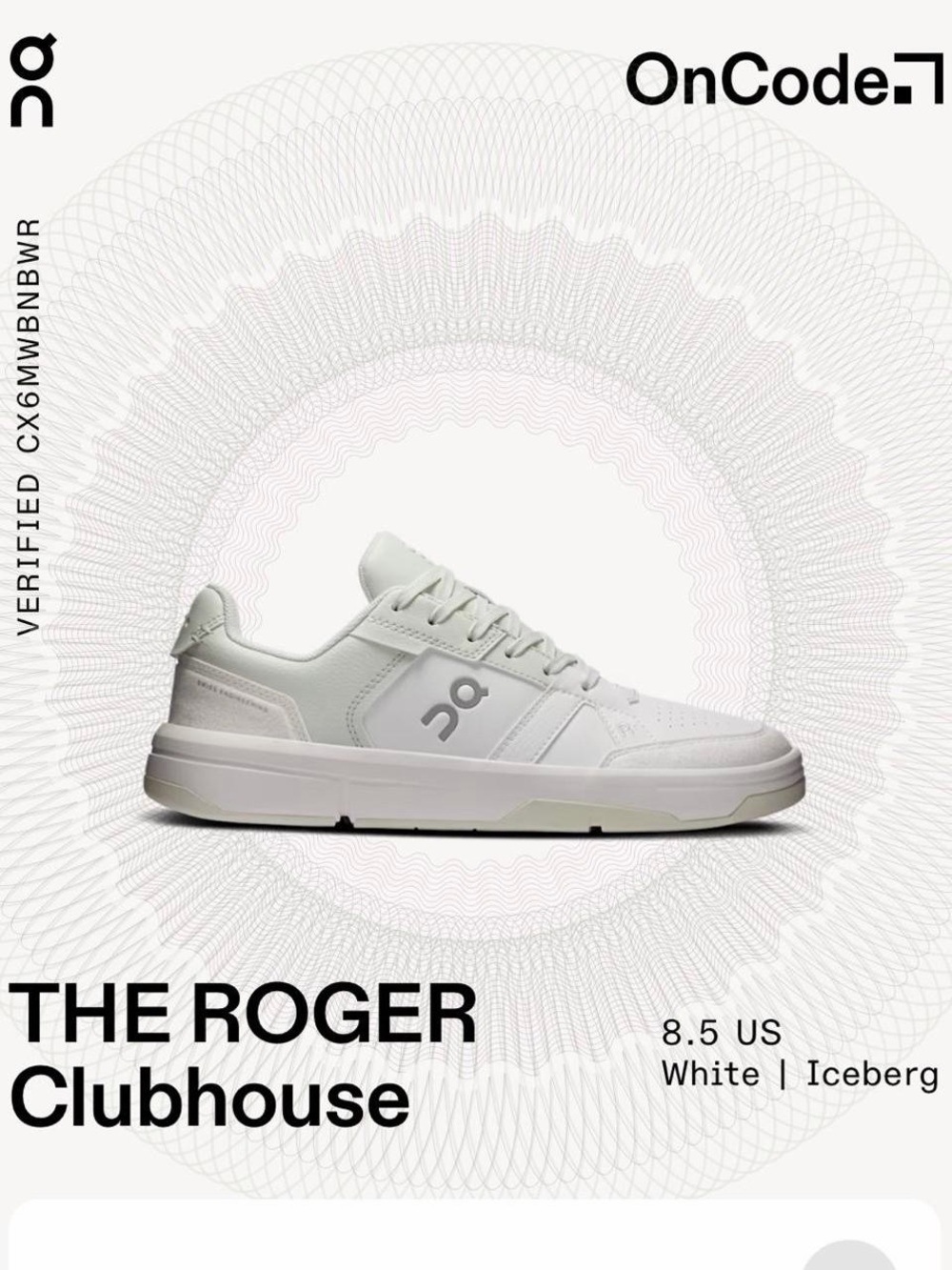 On Running The Roger Clubhouse Women’s Sneakers — White/Iceberg